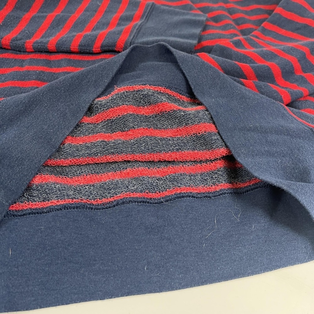 Vintage 90's Polo Ralph Lauren Hoodie Mens L Blue Red Striped Y2K Pullover - Picture 14 of 16
